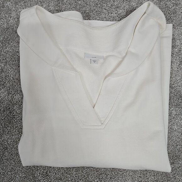 J Jill Love V-Neck Short Sleeve Shirt 100% Cotton White Women’s Plus Size 3X - Picture 9 of 9